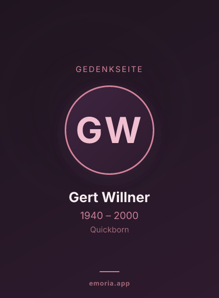 Gedenkportrait von Gert Willner