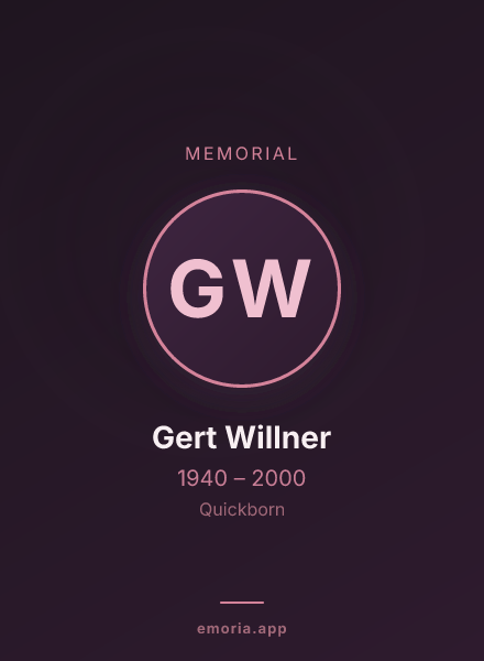 Memorial portrait of Gert Willner