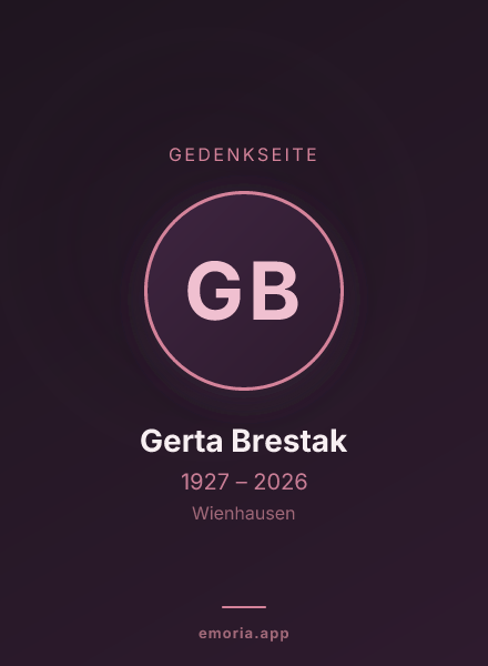 Gedenkportrait von Gerta Brestak