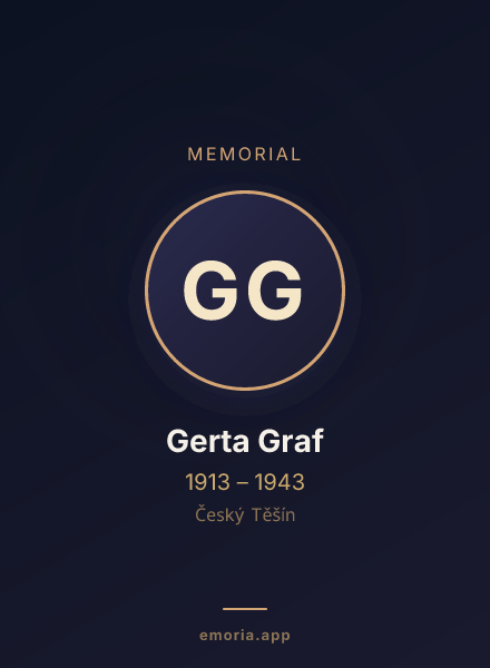 Memorial portrait of Gerta Graf