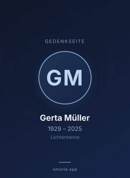 Gedenkportrait von Gerta Müller