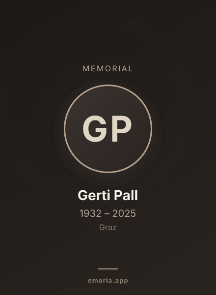 Memorial portrait of Gerti Pall