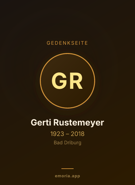 Gedenkportrait von Gerti Rustemeyer