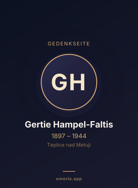 Gedenkportrait von Gertie Hampel-Faltis