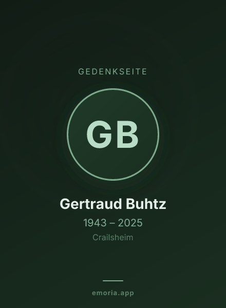 Gedenkportrait von Gertraud Buhtz