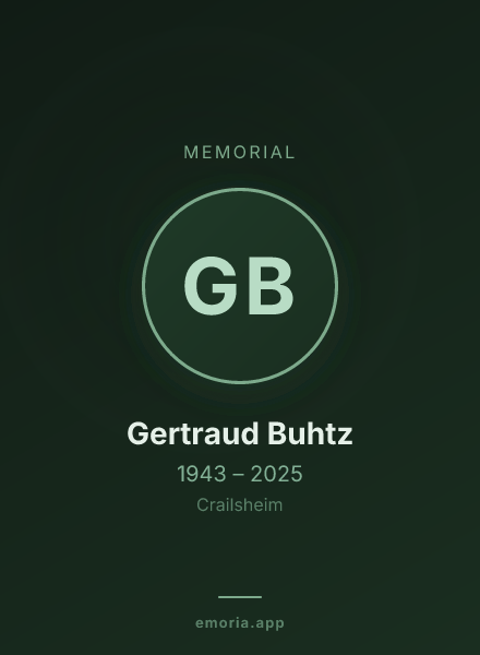 Memorial portrait of Gertraud Buhtz