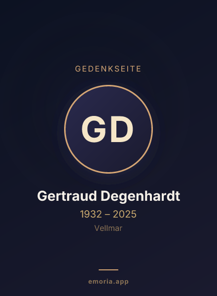 Gedenkportrait von Gertraud Degenhardt