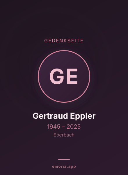 Gedenkportrait von Gertraud Eppler