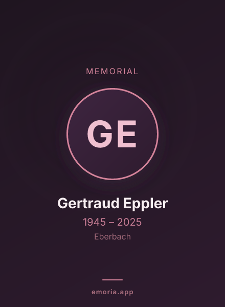 Memorial portrait of Gertraud Eppler