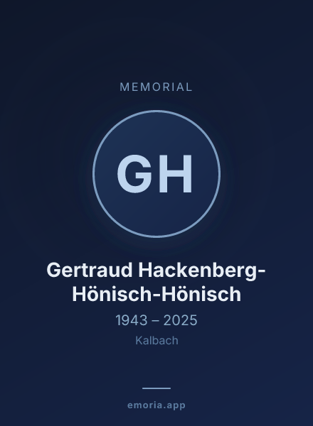 Memorial portrait of Gertraud Hackenberg-Hönisch-Hönisch