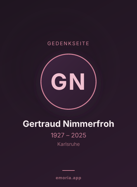 Gedenkportrait von Gertraud Nimmerfroh