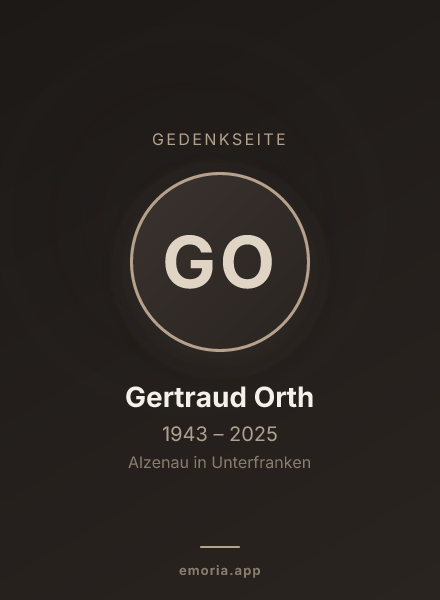 Gedenkportrait von Gertraud Orth