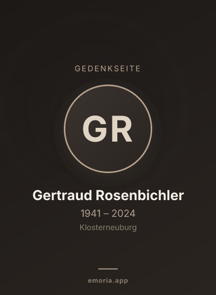 Gedenkportrait von Gertraud Rosenbichler