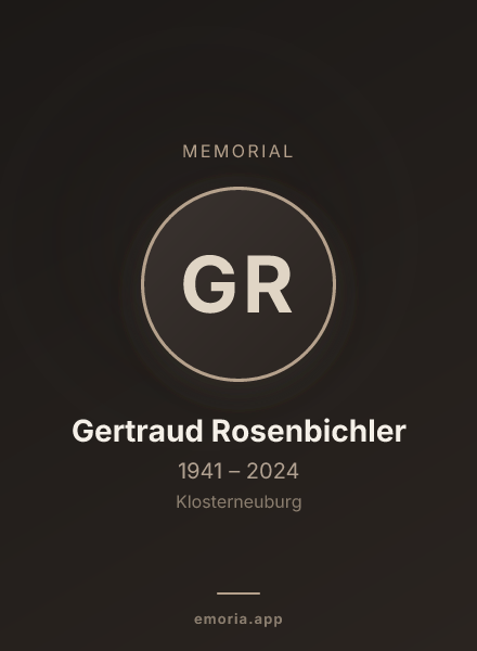 Memorial portrait of Gertraud Rosenbichler