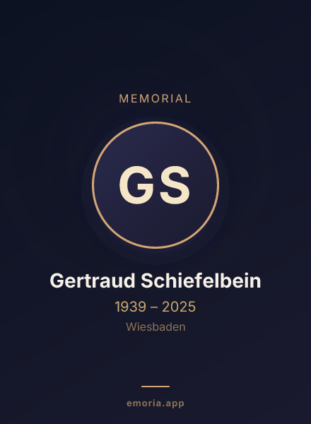 Memorial portrait of Gertraud Schiefelbein