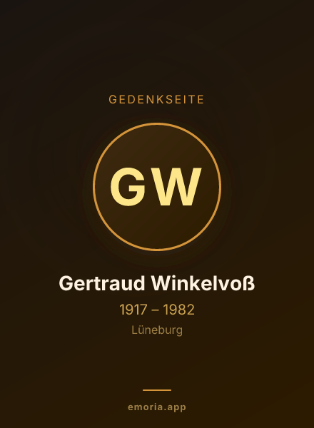 Gedenkportrait von Gertraud Winkelvoß