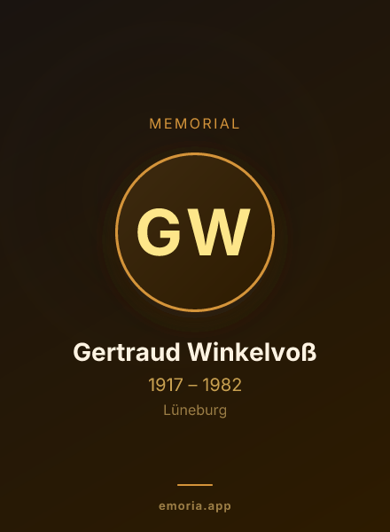 Memorial portrait of Gertraud Winkelvoß