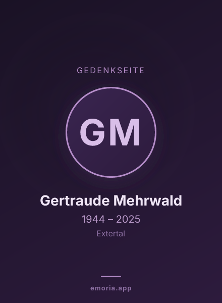 Gedenkportrait von Gertraude Mehrwald
