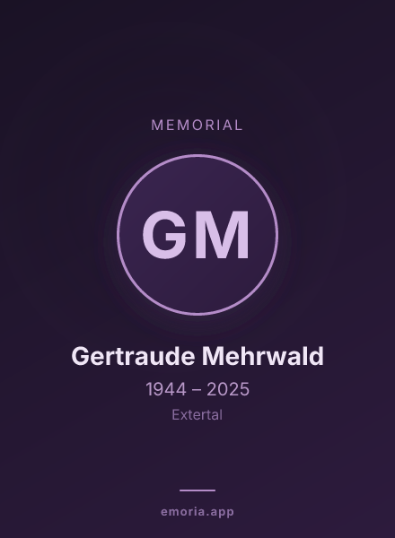Memorial portrait of Gertraude Mehrwald