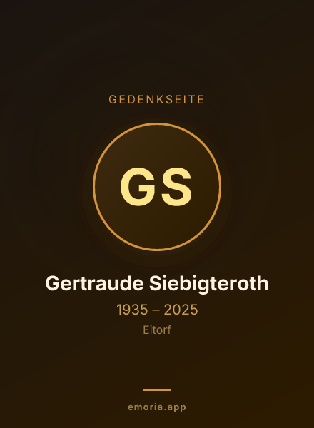 Gedenkportrait von Gertraude Siebigteroth