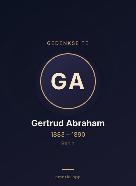 Gedenkportrait von Gertrud Abraham