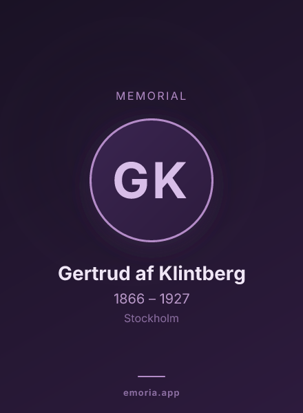 Memorial portrait of Gertrud af Klintberg
