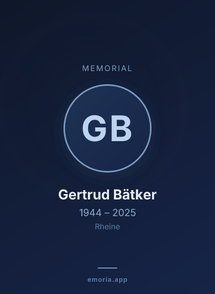Memorial portrait of Gertrud Bätker