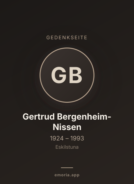 Gedenkportrait von Gertrud Bergenheim-Nissen