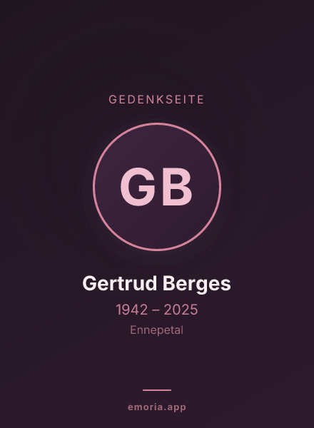 Gedenkportrait von Gertrud Berges