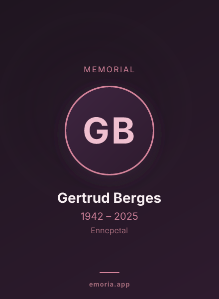 Memorial portrait of Gertrud Berges