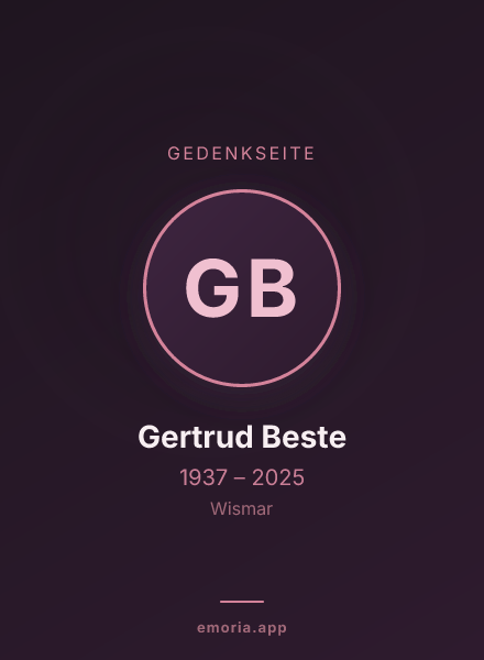 Gedenkportrait von Gertrud Beste
