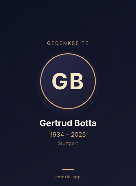 Gedenkportrait von Gertrud Botta