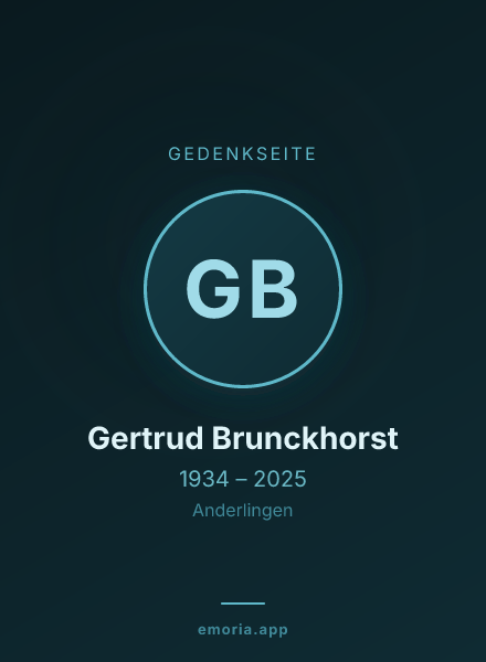 Gedenkportrait von Gertrud Brunckhorst