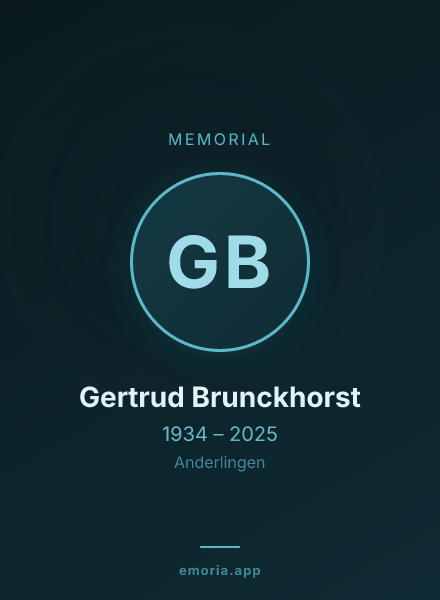Memorial portrait of Gertrud Brunckhorst