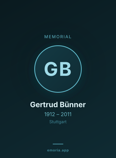 Memorial portrait of Gertrud Bünner