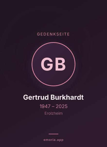 Gedenkportrait von Gertrud Burkhardt