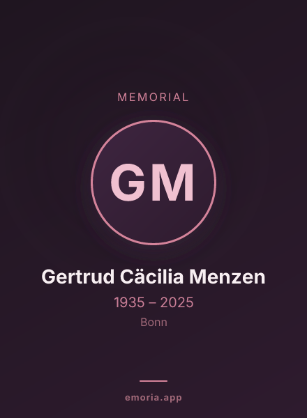 Memorial portrait of Gertrud Cäcilia Menzen