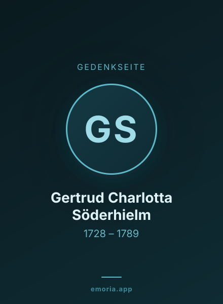 Gedenkportrait von Gertrud Charlotta Söderhielm