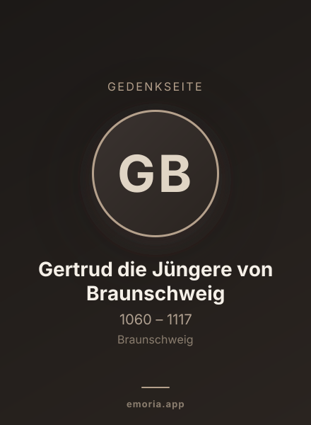 Gedenkportrait von Gertrud die Jüngere von Braunschweig