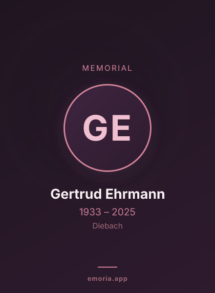 Memorial portrait of Gertrud Ehrmann