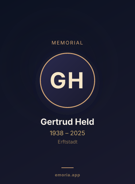 Memorial portrait of Gertrud Held