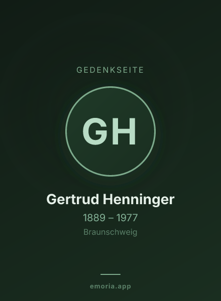 Gedenkportrait von Gertrud Henninger