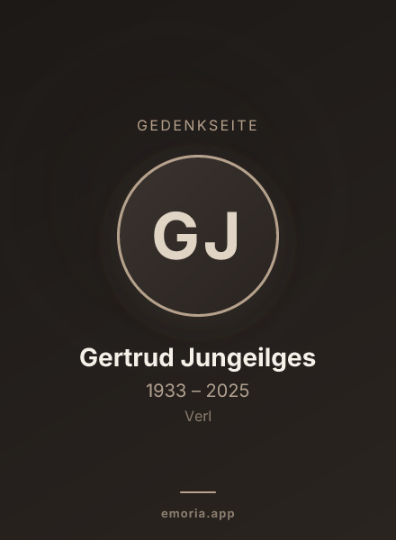Gedenkportrait von Gertrud Jungeilges
