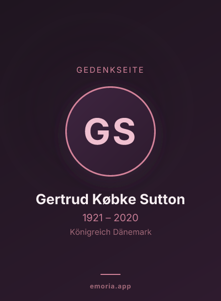 Gedenkportrait von Gertrud Købke Sutton