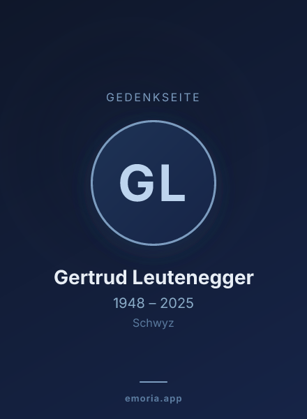 Gedenkportrait von Gertrud Leutenegger