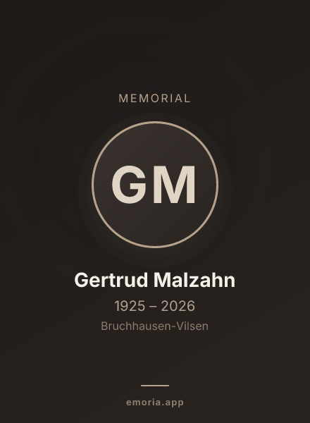 Memorial portrait of Gertrud Malzahn