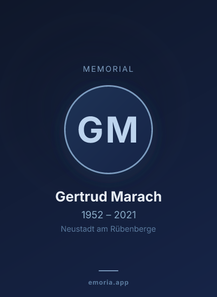 Memorial portrait of Gertrud Marach