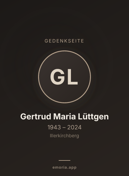 Gedenkportrait von Gertrud Maria Lüttgen
