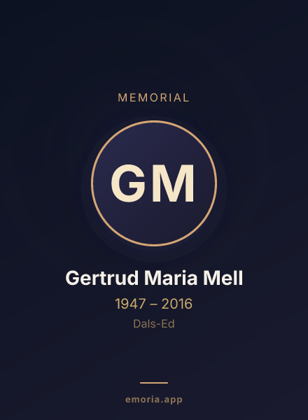 Memorial portrait of Gertrud Maria Mell