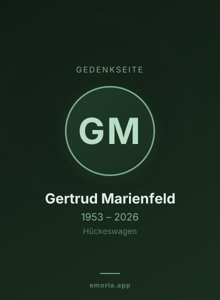 Gedenkportrait von Gertrud Marienfeld